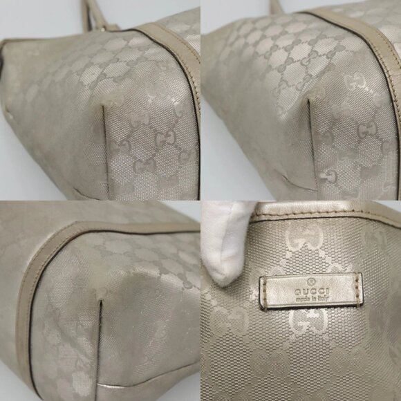 GUCCI GG Implementation Tote Bag Silver 197953 Auth 129342 - Picture 15 of 15